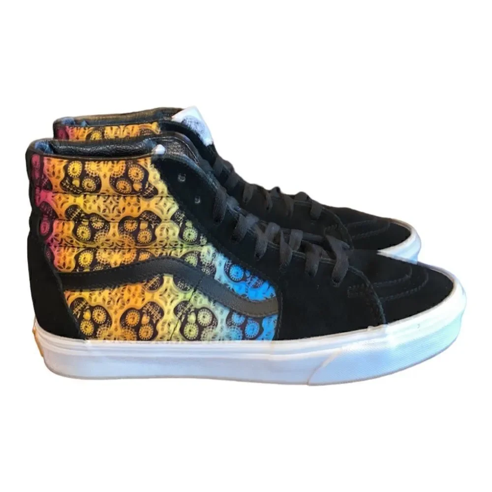 Vans SK8-Hi Dia De Los Muertos Day of Dead Sneakers Size Men’s 9.5 Women’s 11
